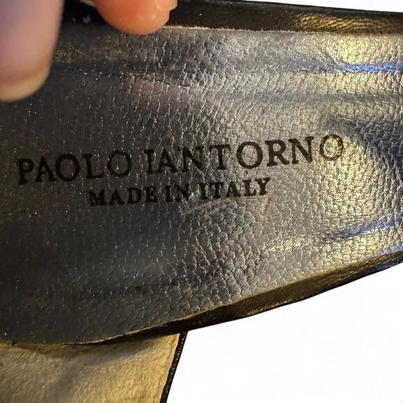 Paolo Iantorno Women’s Black Leather Heels Size 39 (US 8.5-9) Made in Italy - Picture 6 of 8